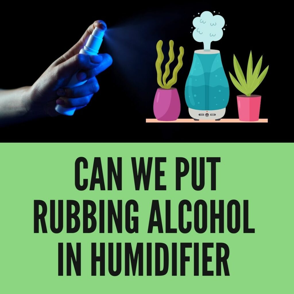can i put rubbing alcohol in humidifier