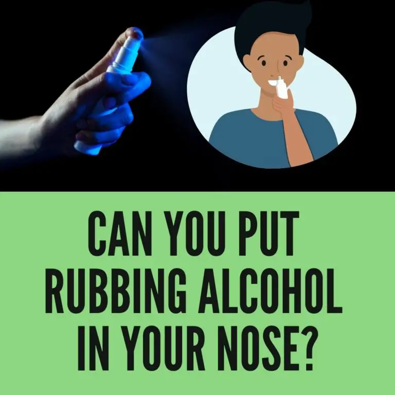 can you put rubbing alcohol in your nose